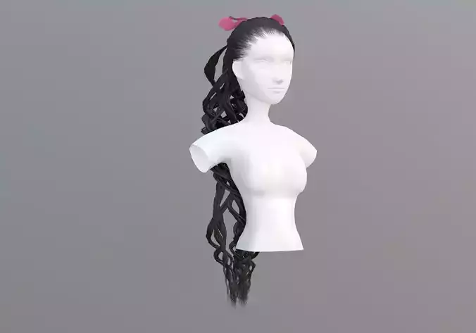 Pigtail Curly Hairstyle 