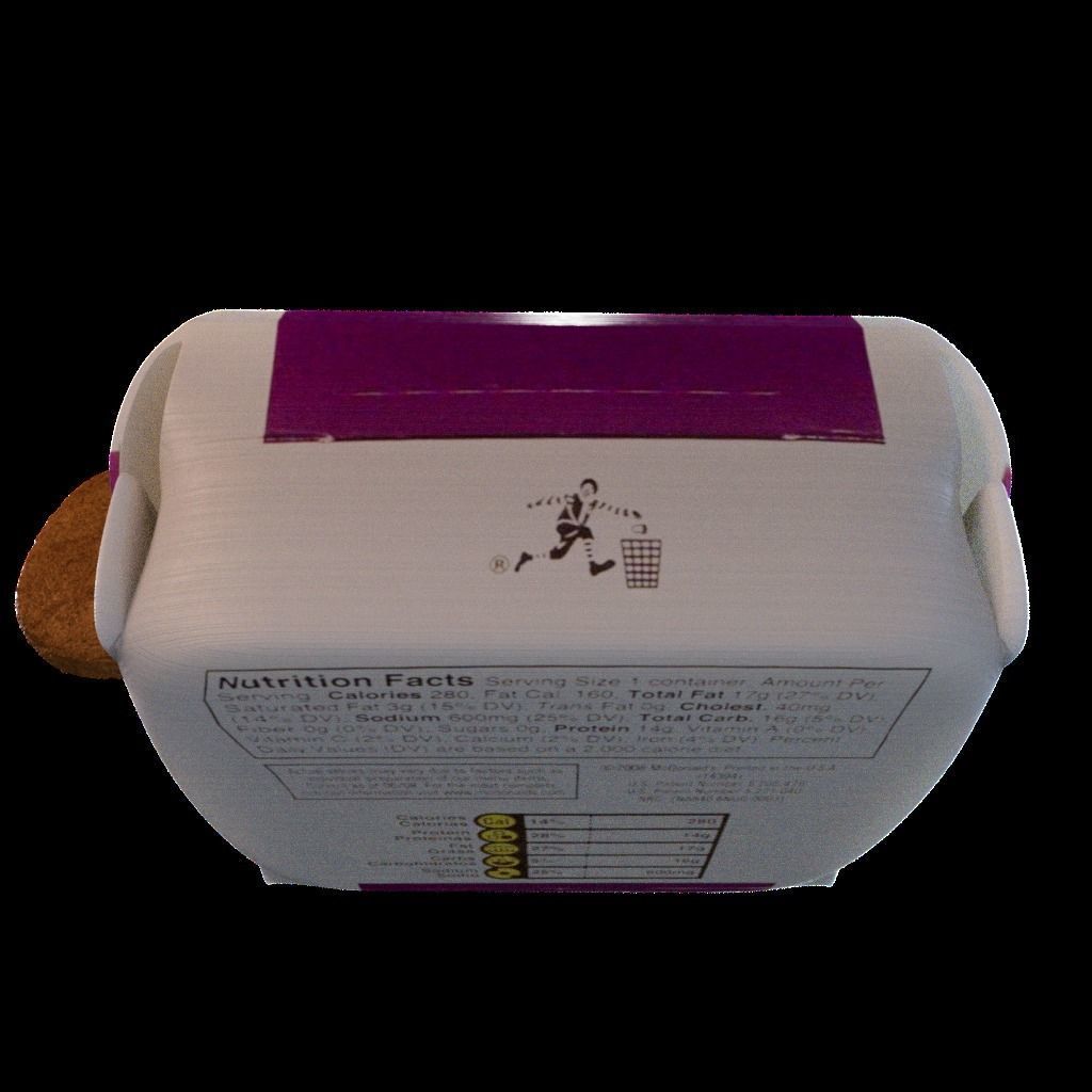 6-Piece McNuggets Box Low-poly 3D model_7