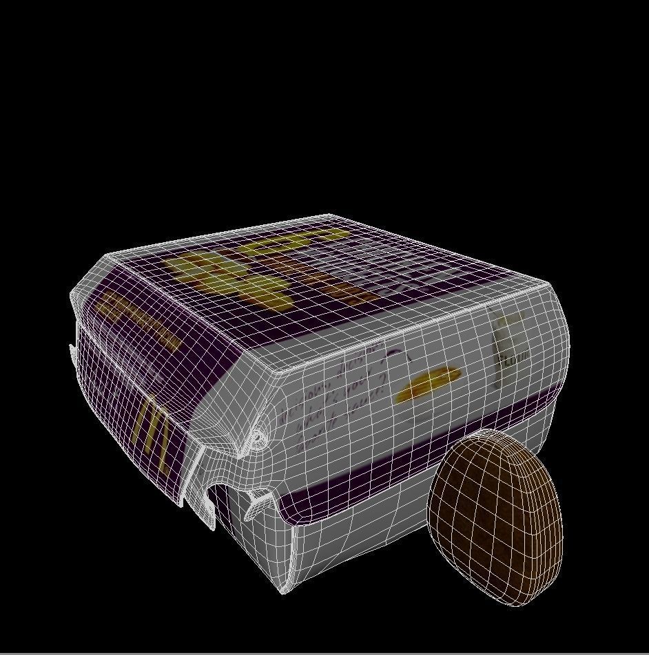 6-Piece McNuggets Box Low-poly 3D model_3