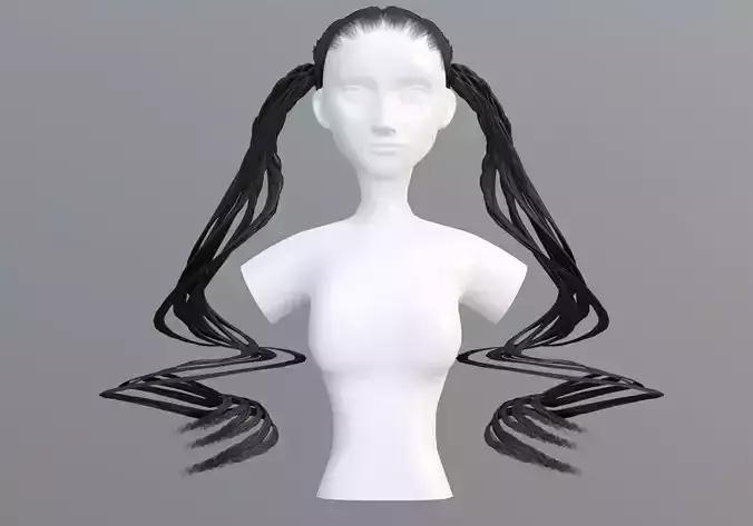 Female Pigtails Hair 