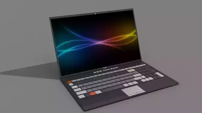 Custom Brand Laptop Free low-poly 3D model