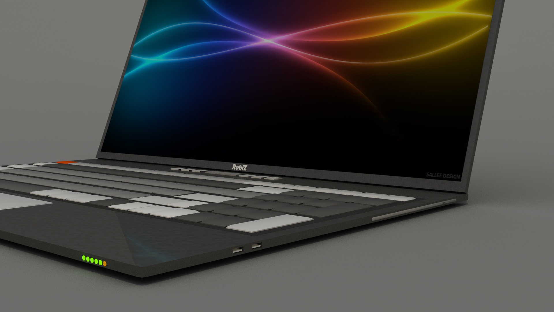 Custom Brand Laptop Free low-poly 3D model_10