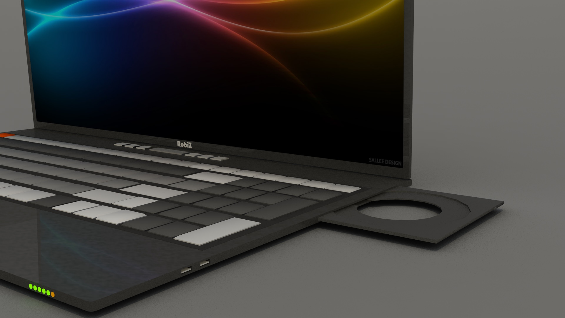 Custom Brand Laptop Free low-poly 3D model_2