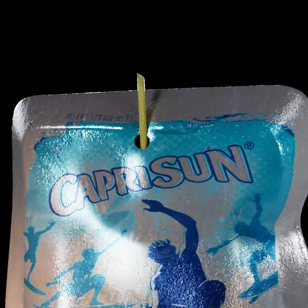 Caprisun Juice Pouch Low-poly 3D model