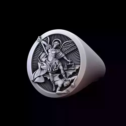 Ring St Michael 3D print model