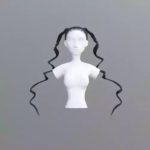 Black Pigtails Hairstyle 