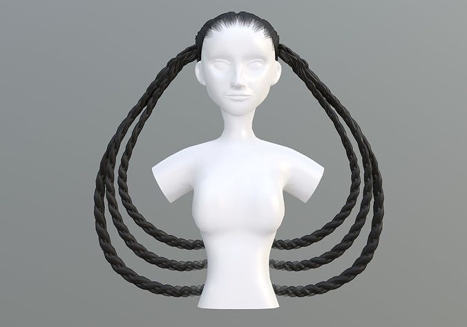 Black Female Hairstyle  3D model