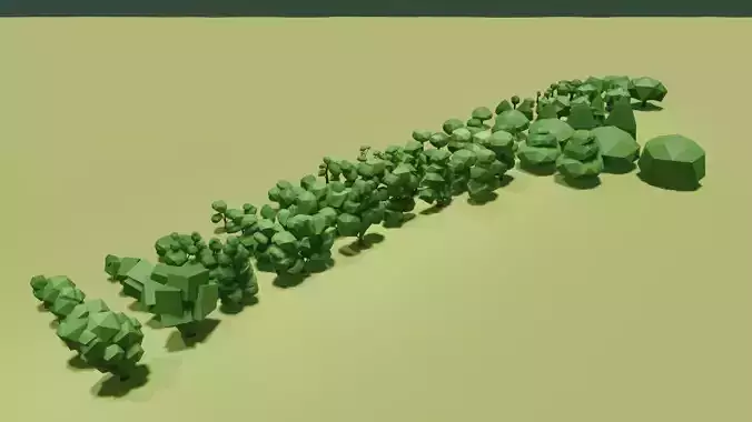 Low Poly Tree Pack Low-poly 3D model