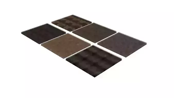 Ashed and Dried Grasses Set 3D model