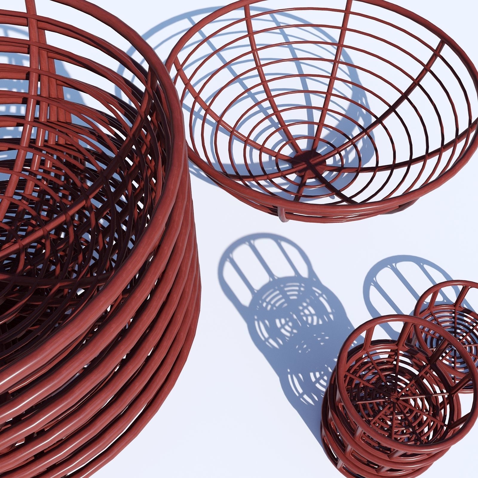 Wood basket 3D model_5