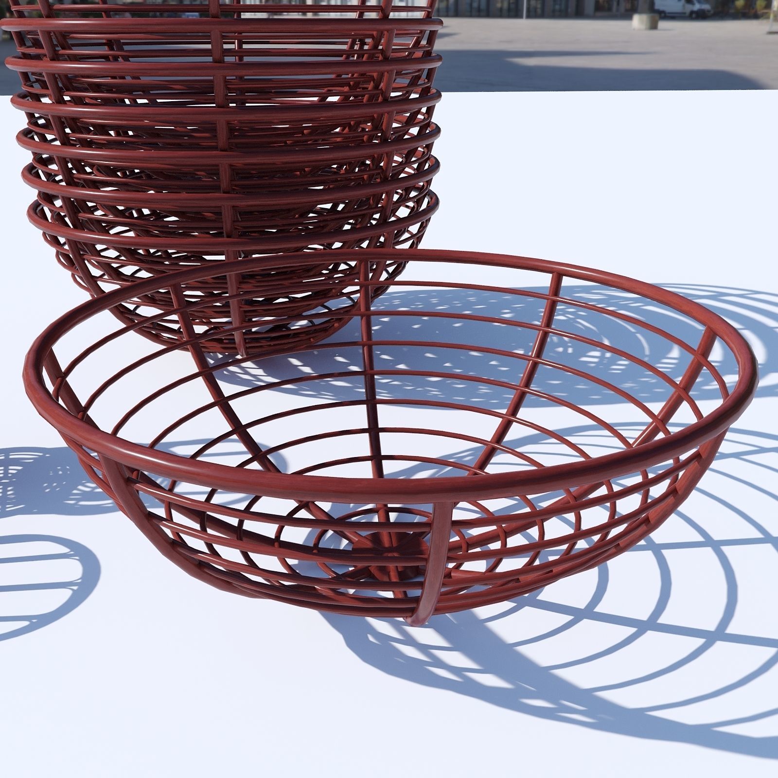 Wood basket 3D model_3