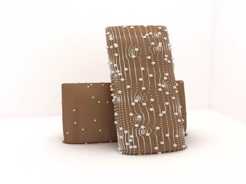 pillow chocolate bar with pearls 3D model_0