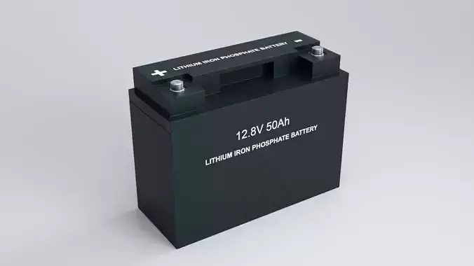 Car Battery Low Poly PBR 3D Model