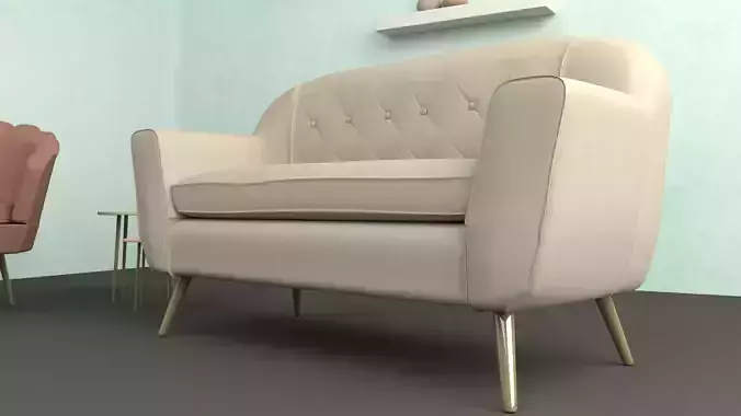 Beige 3d Sofa