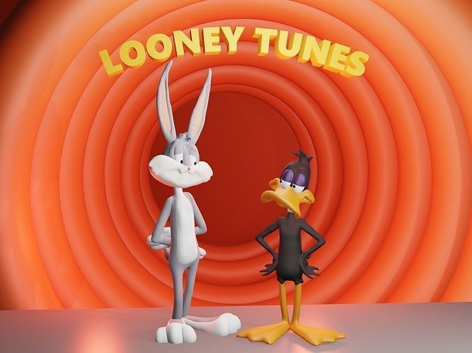 Looney Tunes Bugs Bunny e  Daffy Duck DaffyDuck 3D print model