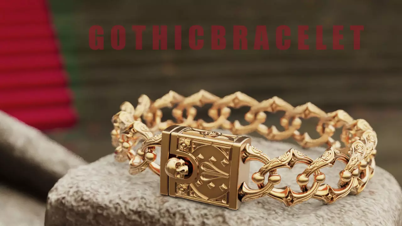Gothic bracelet 3D print model