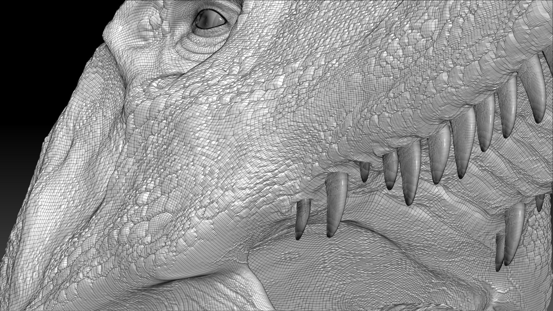 Dinosaur Giganotosaurus Sculpt Project 3D model_20