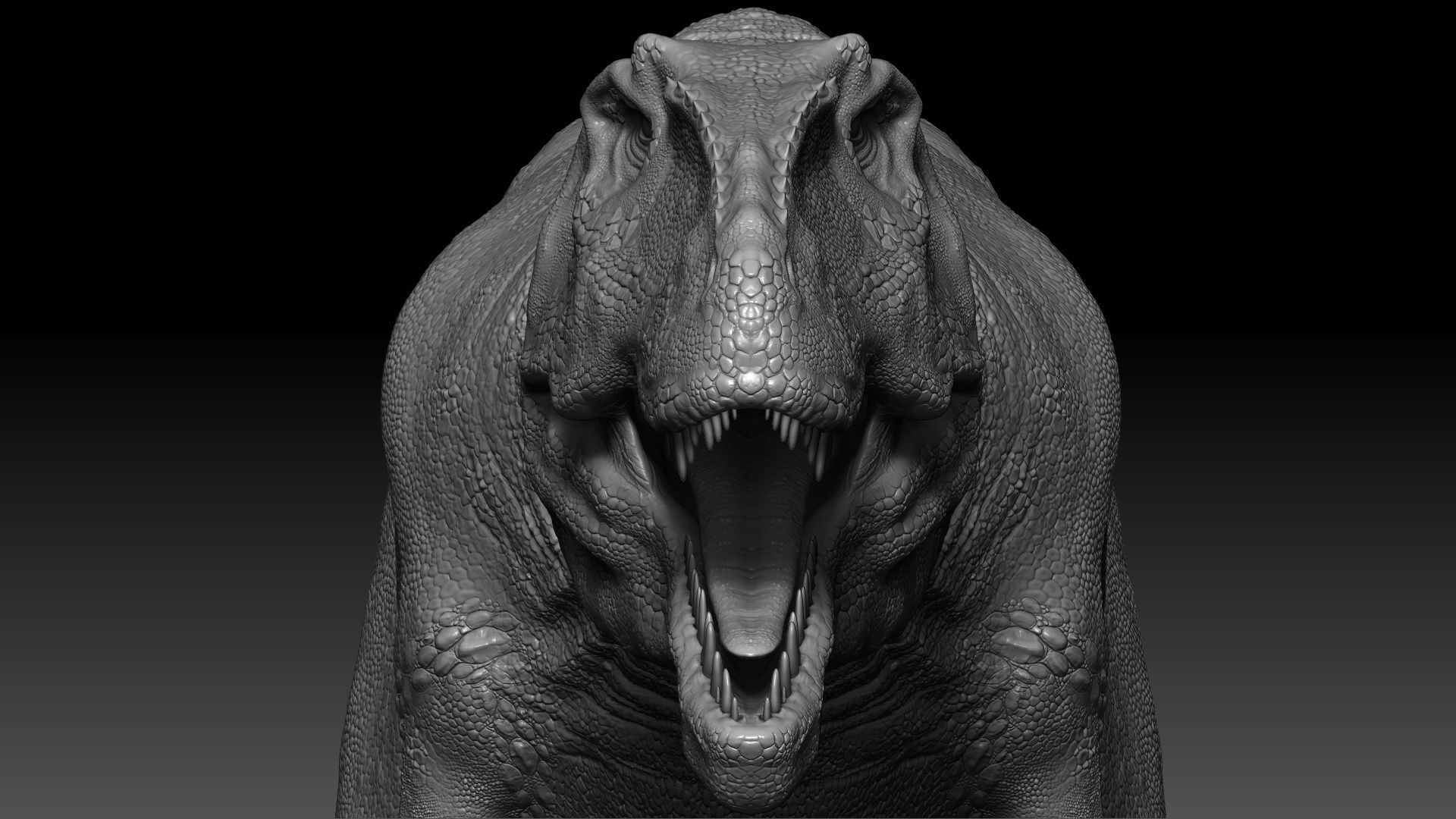 Dinosaur Giganotosaurus Sculpt Project 3D model_15