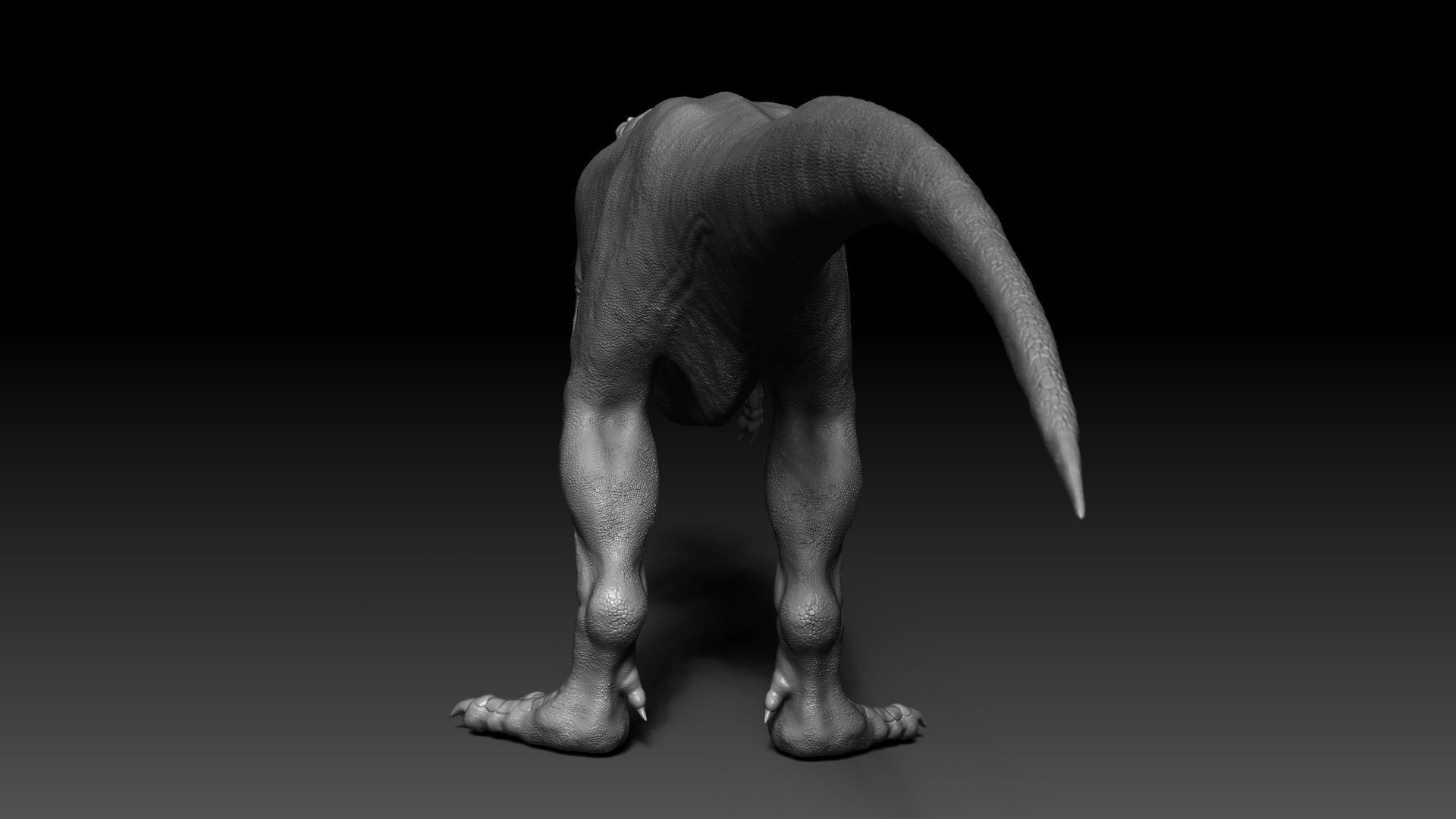 Dinosaur Giganotosaurus Sculpt Project 3D model_5