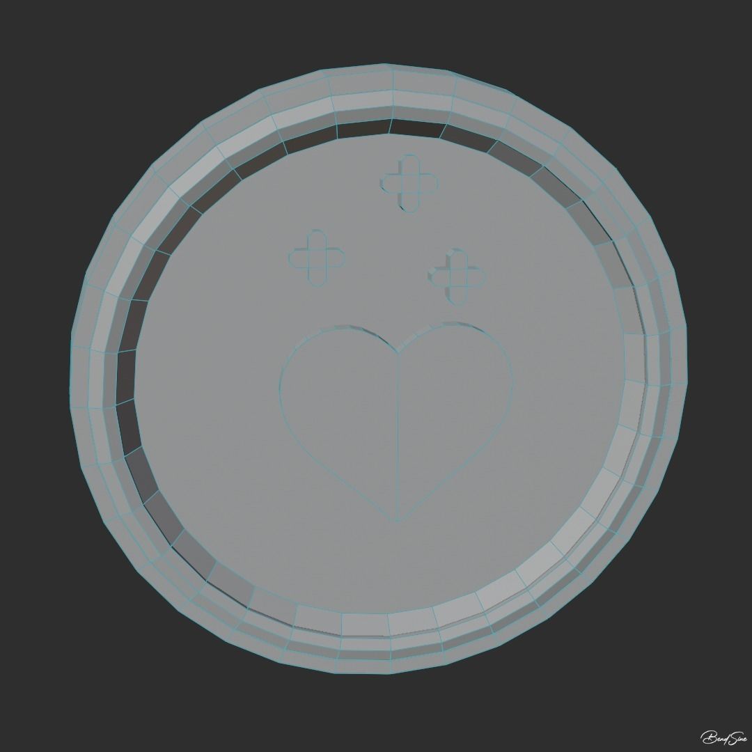 PowerUps person running in orange circle Low-poly 3D model_10