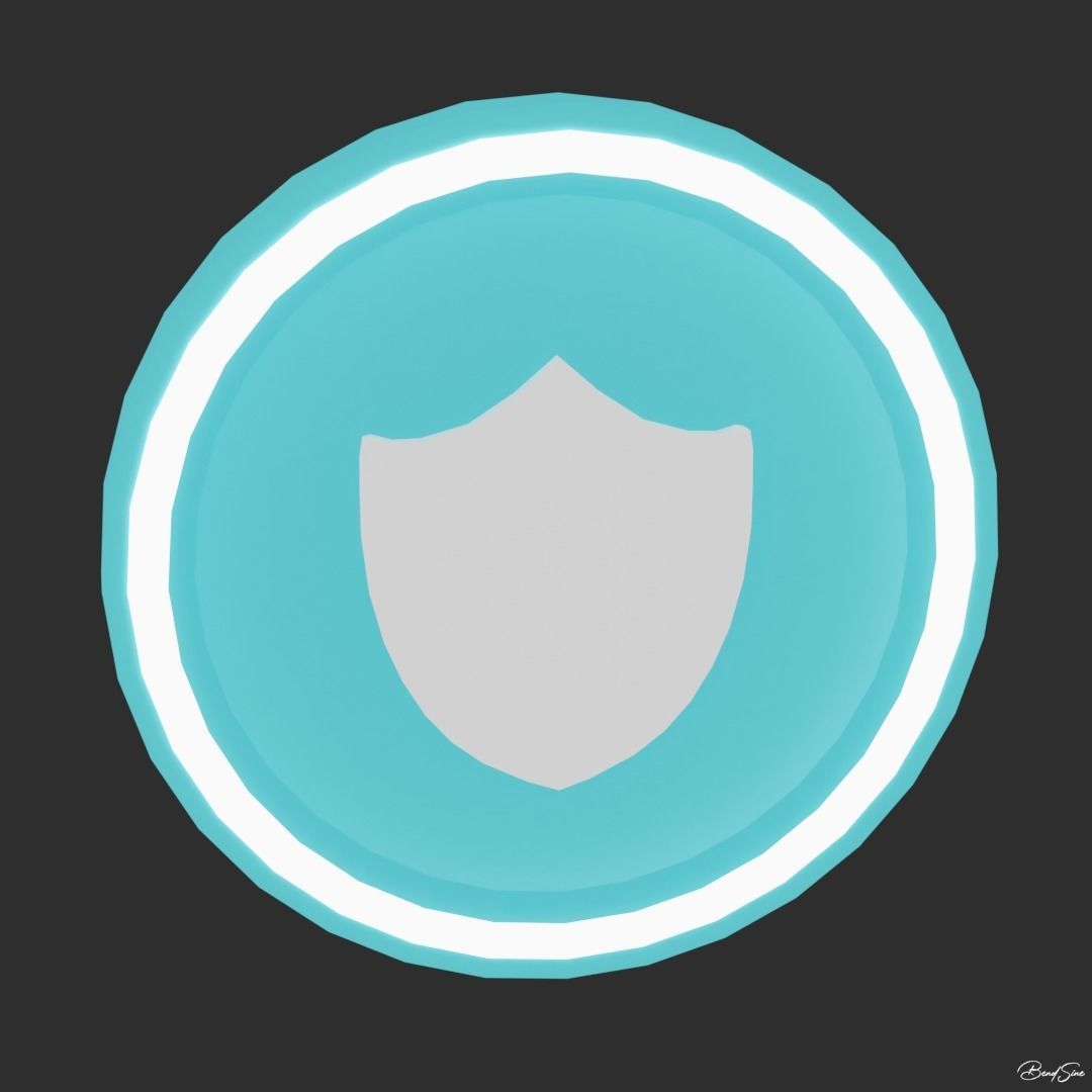 PowerUps person running in orange circle Low-poly 3D model_5