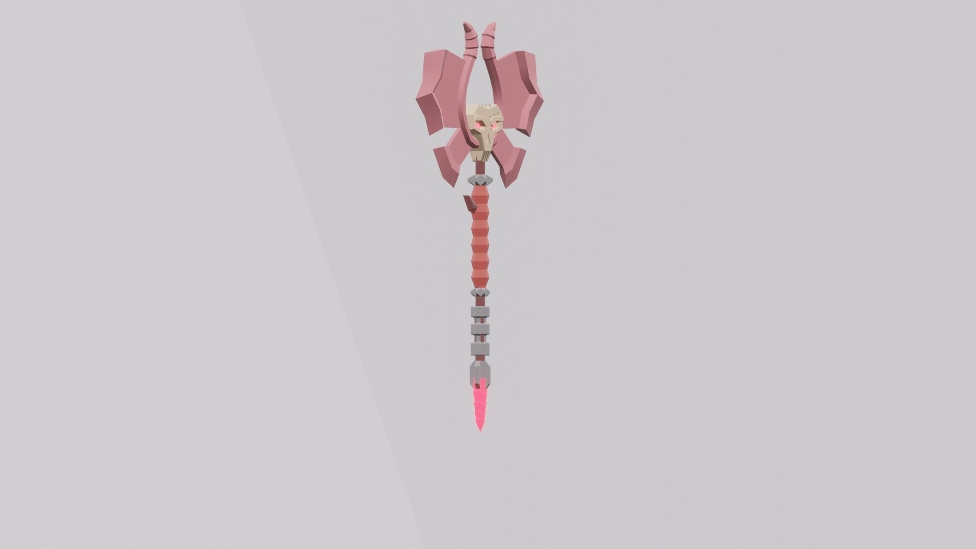 DemonAxe LowPoly sword Low-poly 3D model_2