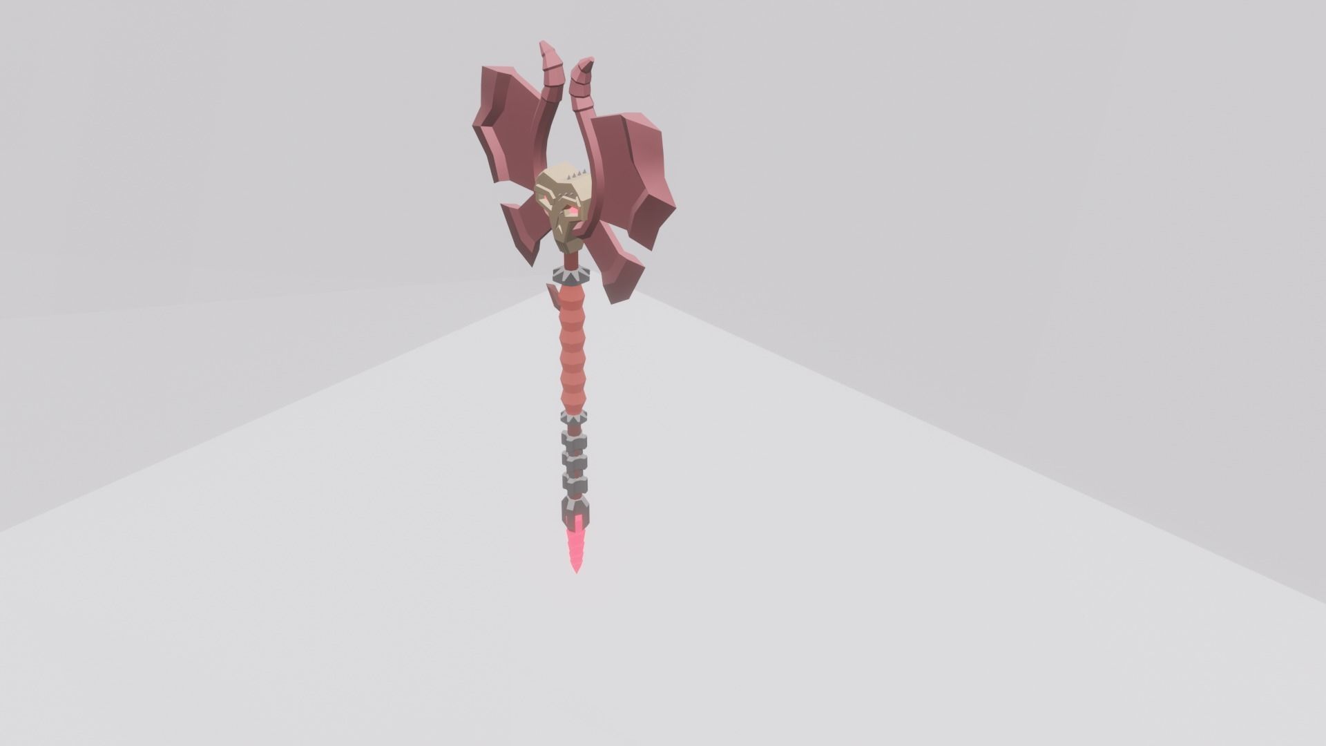 DemonAxe LowPoly sword Low-poly 3D model_1