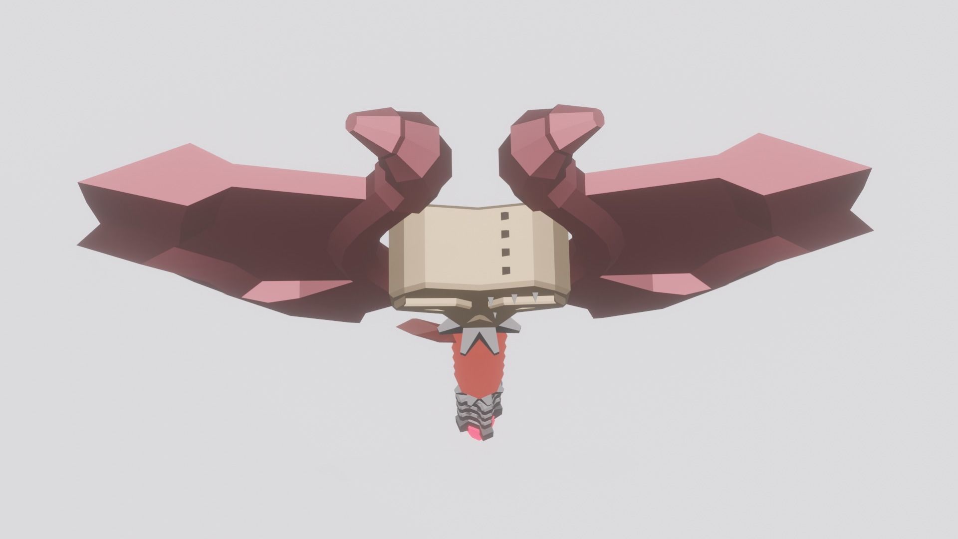 DemonAxe LowPoly sword Low-poly 3D model_3