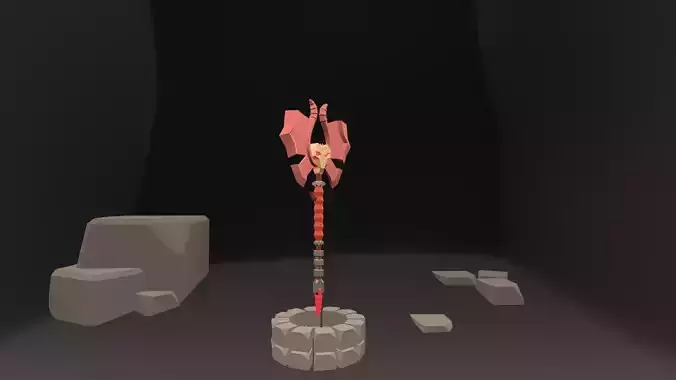 DemonAxe LowPoly sword