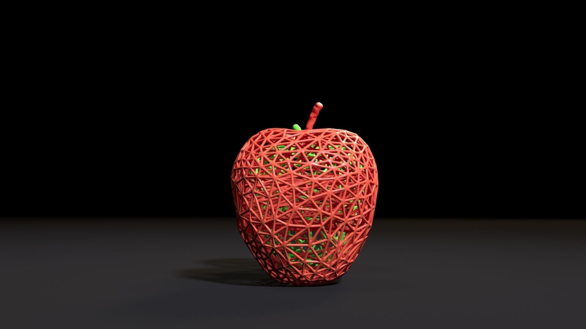 Hollow Apple 3D print model_6