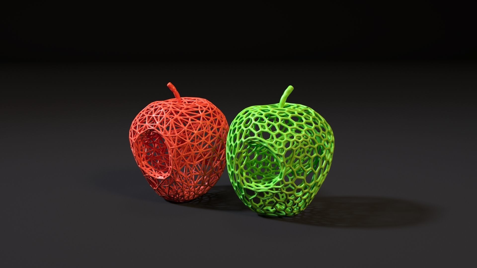 Hollow Apple 3D print model_1