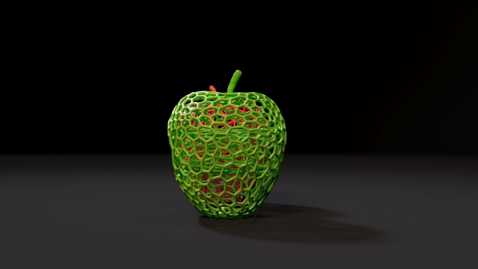 Hollow Apple 3D print model_2