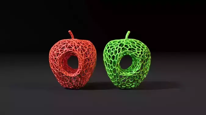 Hollow Apple 3D print model
