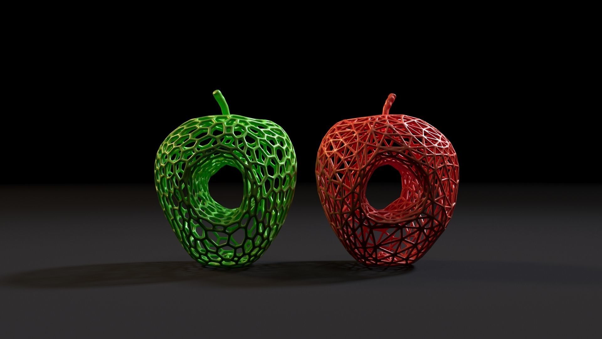 Hollow Apple 3D print model_4