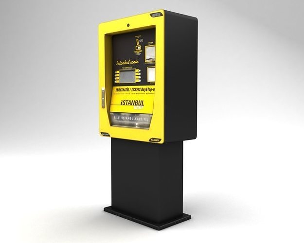 Istanbul Ticket Machine Low-poly 3D model