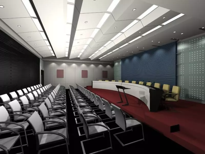 Luxury architectural Hall Lobby 3D model_0