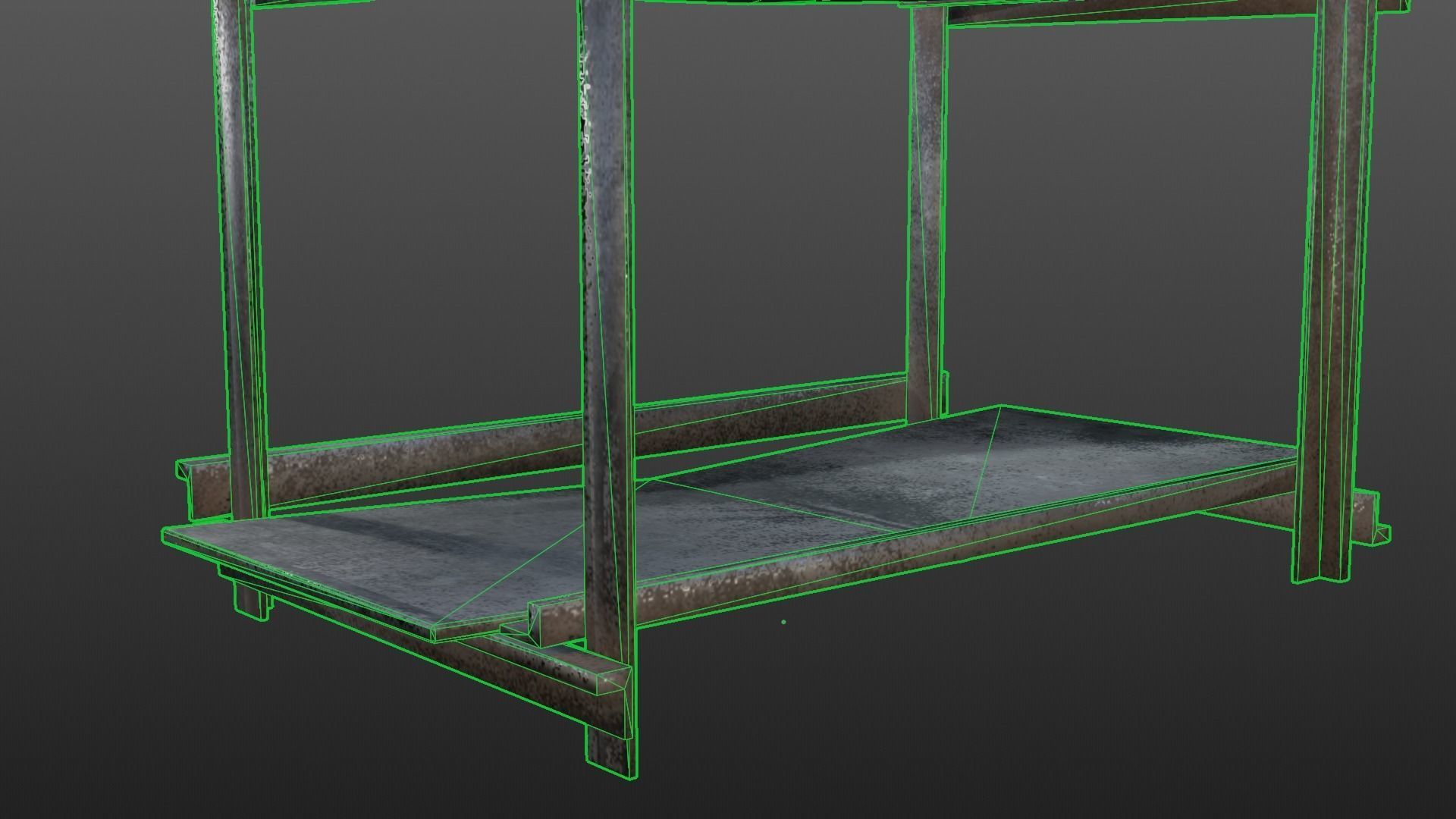 3D model Metal-Welded Simple Workshop Rack VR / AR / low-poly | CGTrader