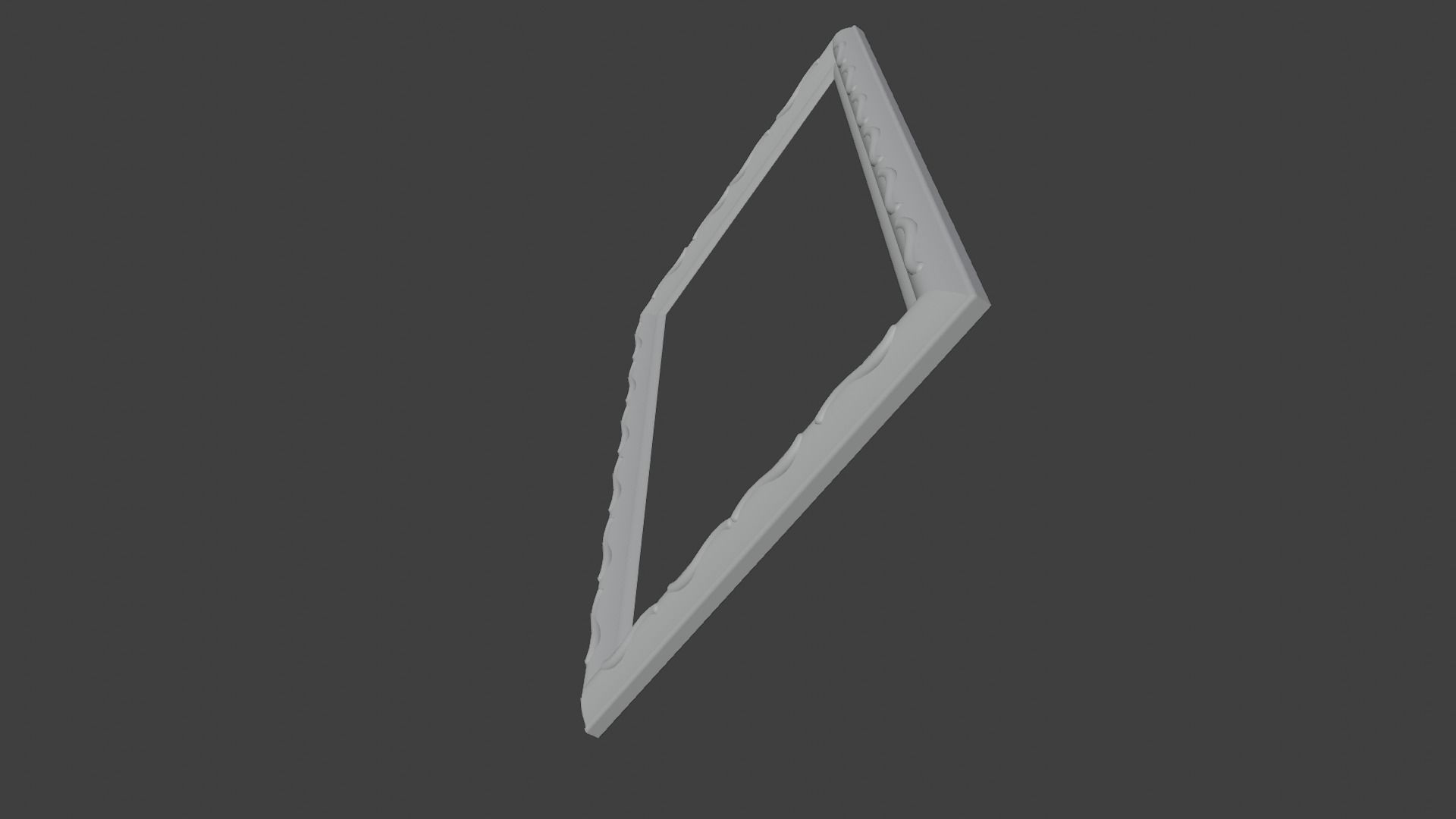 Dolls House picture frame 72 mm x 50 mm 3D print model_3