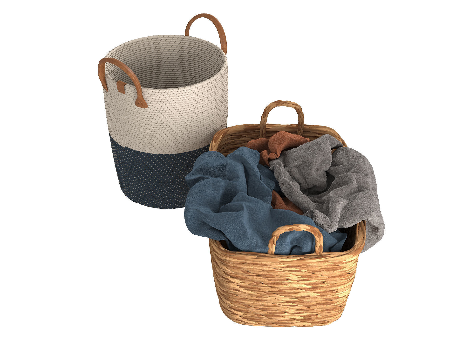 Laundry Baskets 3D model_2