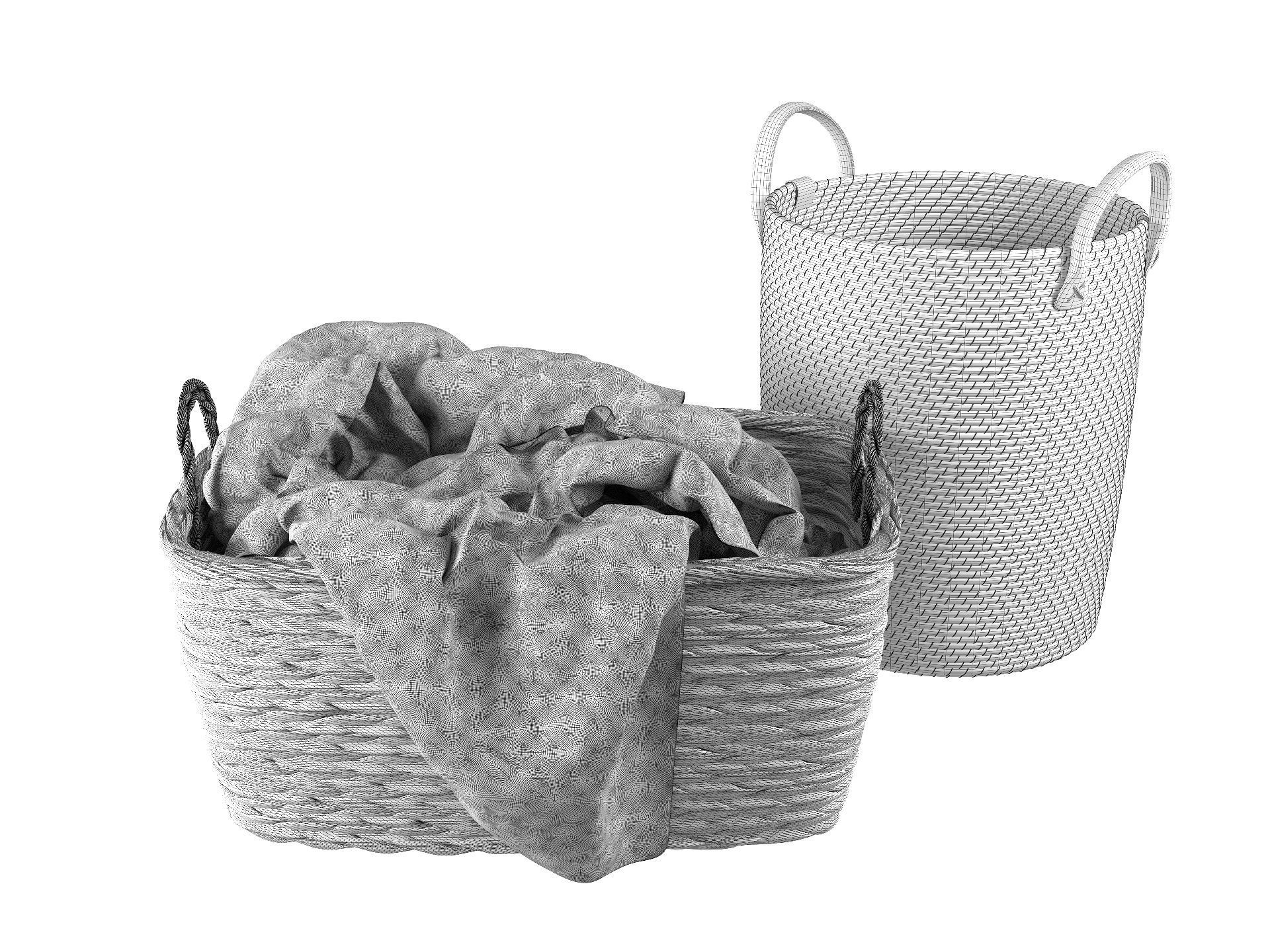Laundry Baskets 3D model_5