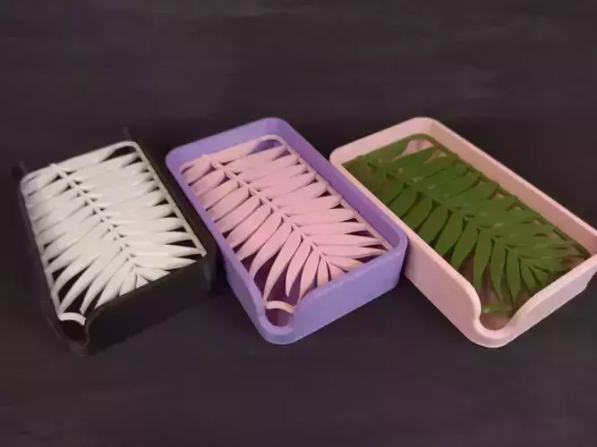 Soap Holder Dish Plant Leaves  - 2 Models 3D print model