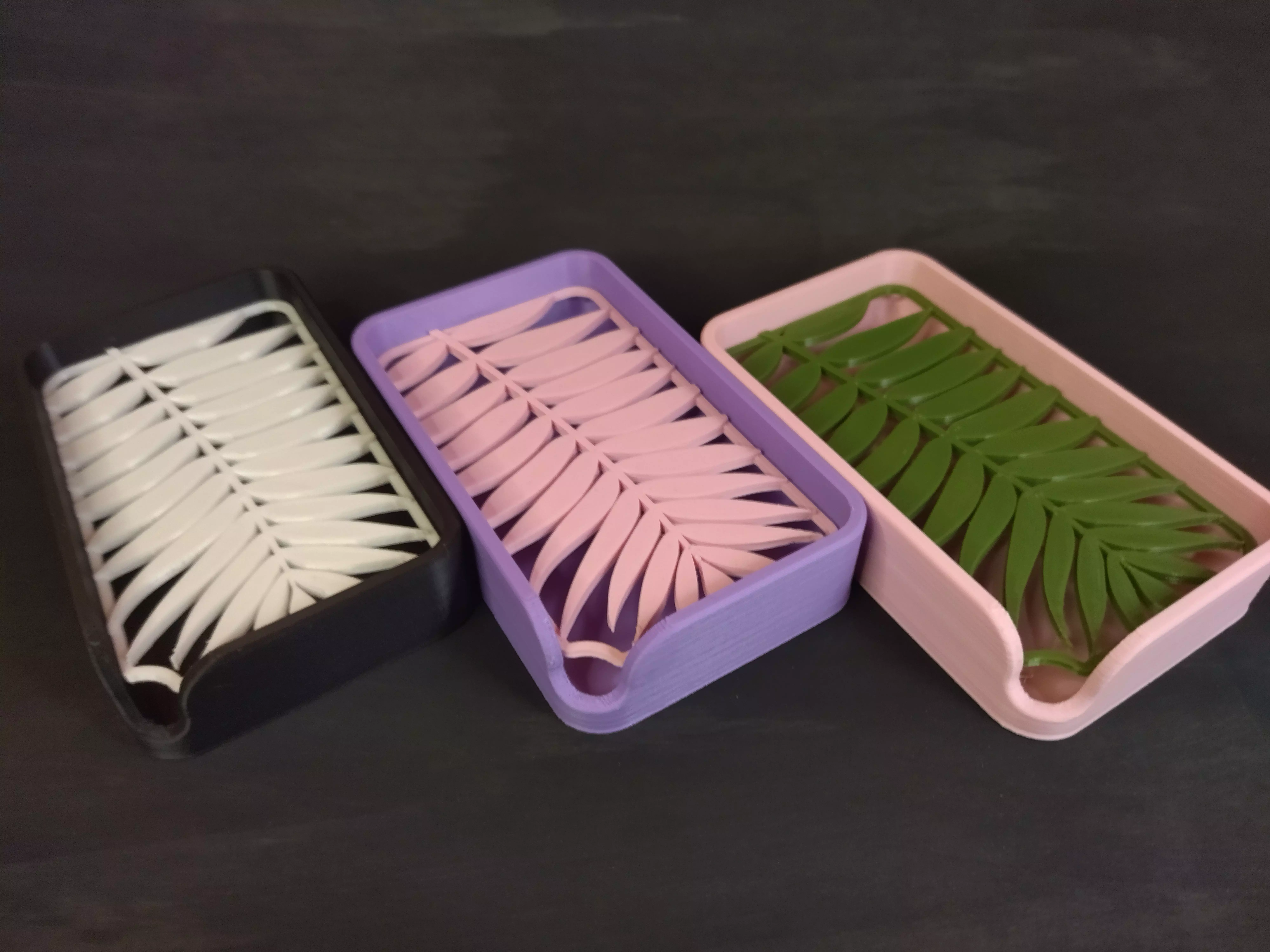 Soap Holder Dish Plant Leaves  - 2 Models 3D print model_0