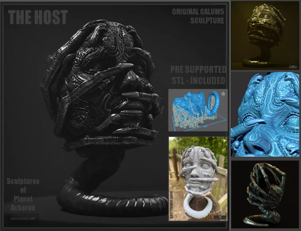The Host alien head 3D print model