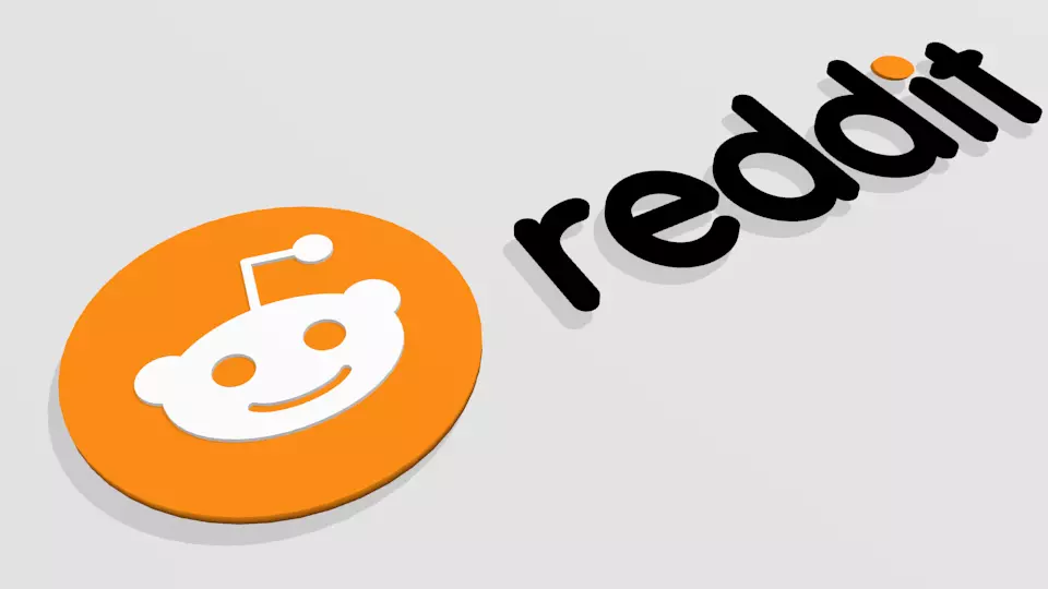 Reddit logo 3D model