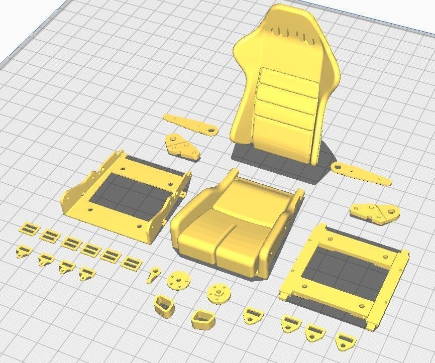 3D printable bucket seat and racing belt 3D print model_5
