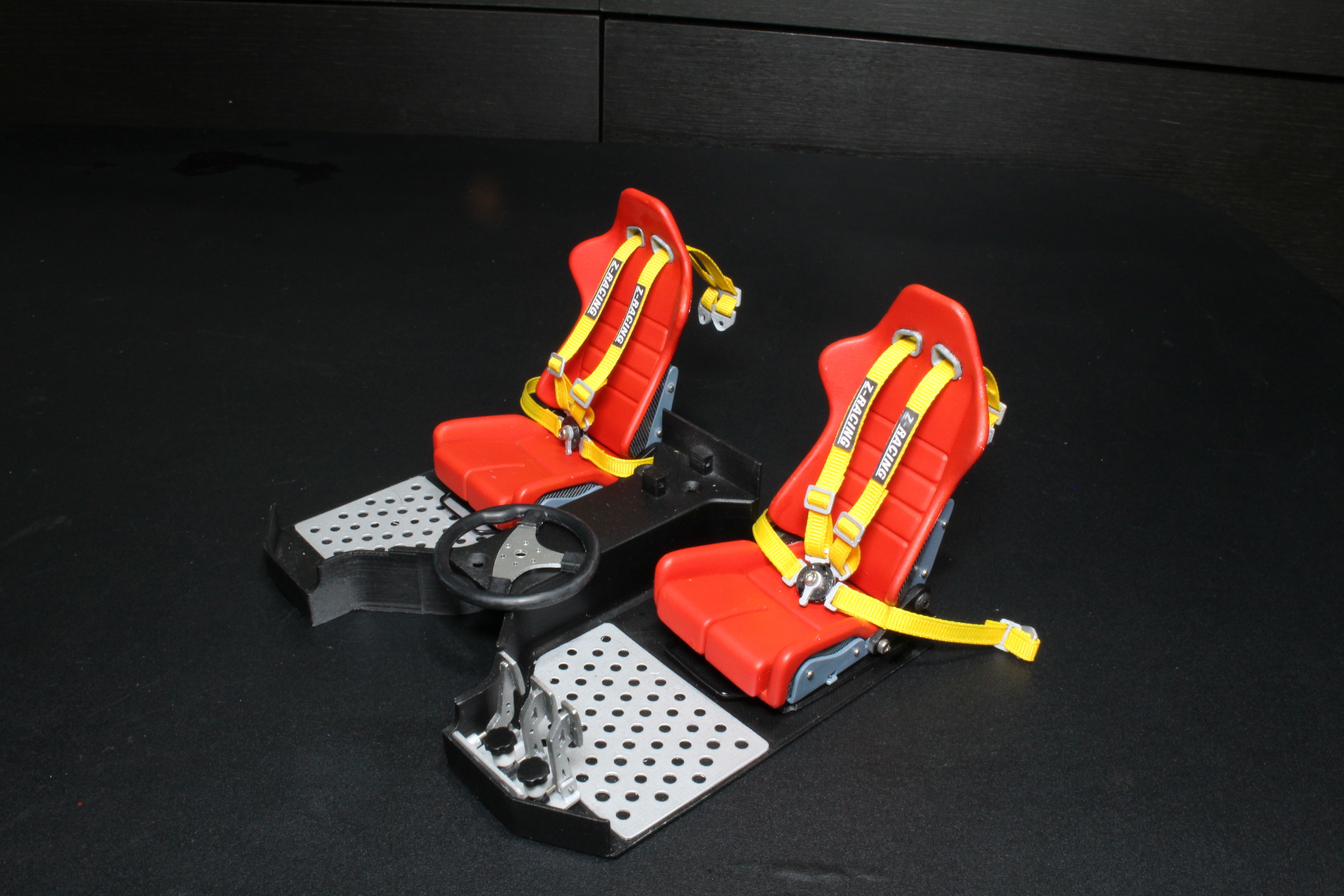 3D printable bucket seat and racing belt 3D print model_3