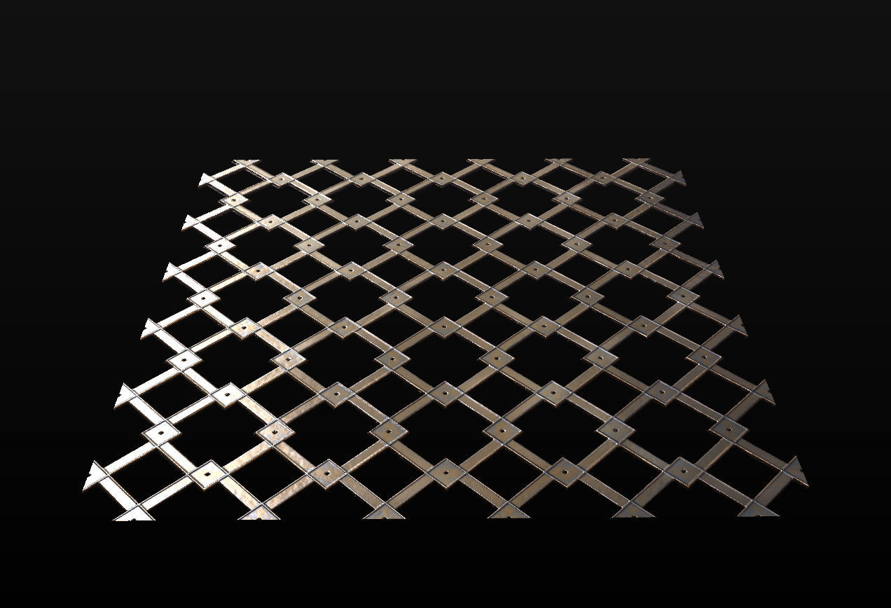 10 Seamless Metal Grids and Grates PBR Materials - Set 3 Texture_8