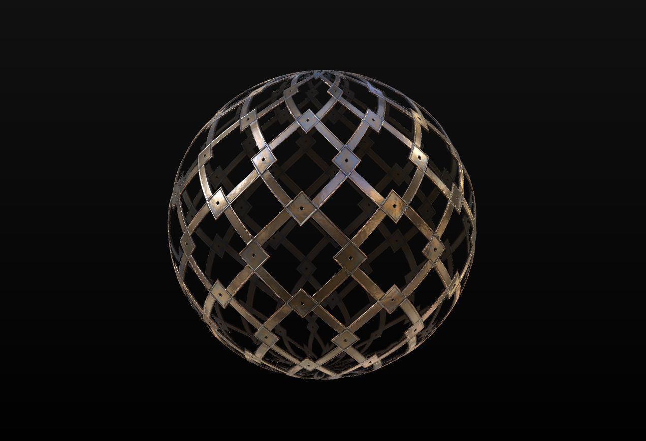 10 Seamless Metal Grids and Grates PBR Materials - Set 3 Texture_7