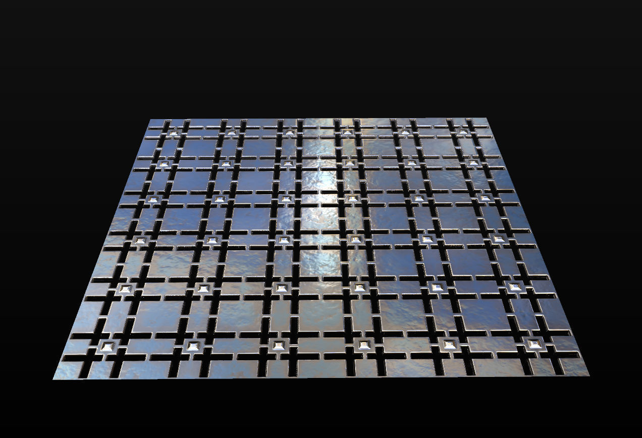 10 Seamless Metal Grids and Grates PBR Materials - Set 3 Texture_23