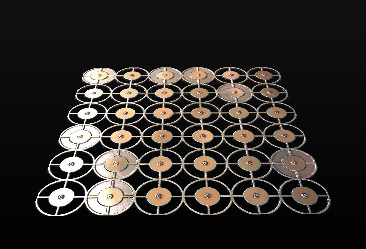 10 Seamless Metal Grids and Grates PBR Materials - Set 3 Texture_20